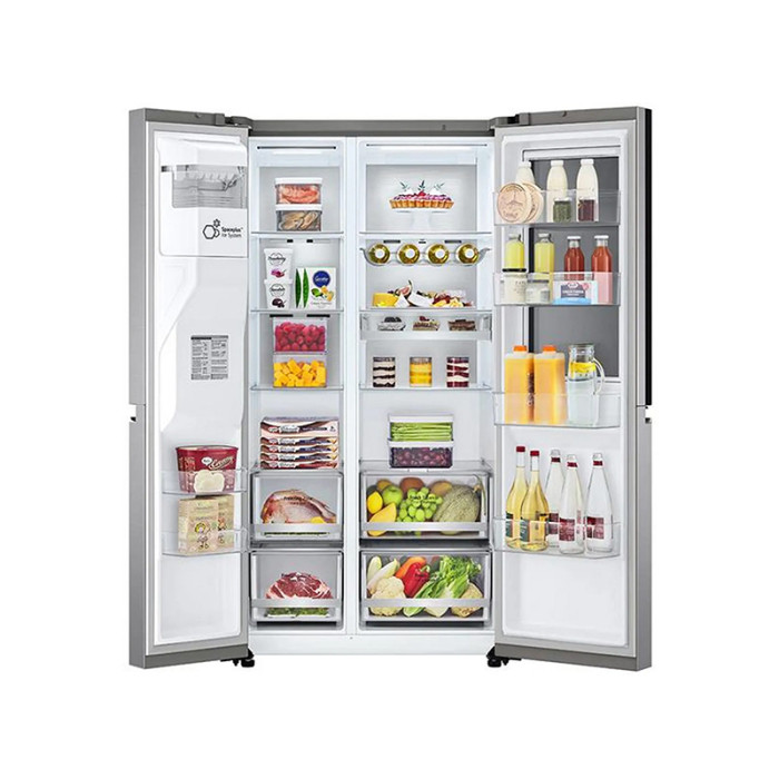 Réfrigérateur américain Lg 635L, Froid Ventilé No frost Largeur 91.3 cm  Classe E - Noir à Prix Carrefour